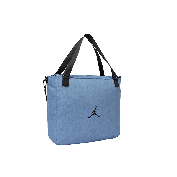 Jordan 18L Large Capacity Classic Logo Cotton Shoulder Tote Bag Unisex bags Denim-Blue JD2613226GS-002