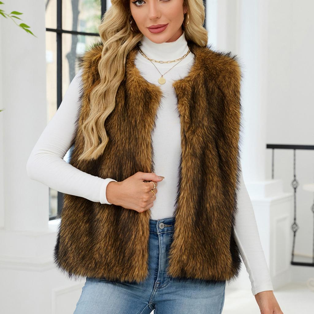 Модный женский жилет с V-образным вырезом, куртка без рукавов