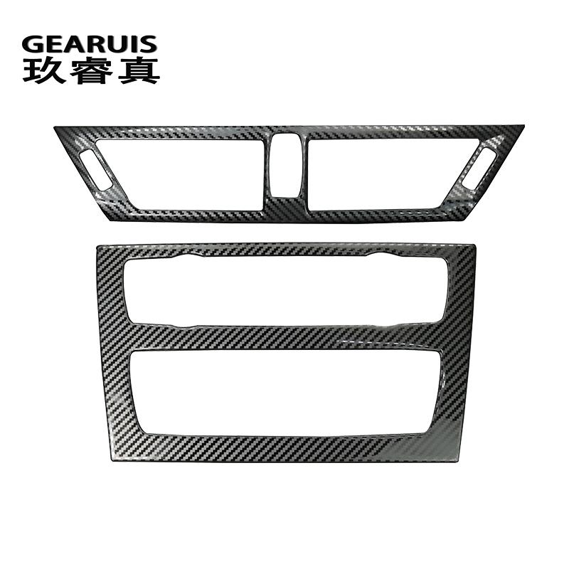 Для BMW X1 E84 2010-2015 Стайлинг автомобиля Передняя центральная панель управления Приборная панель Air AC Розетка Рамка Крышка Наклейки Отделка