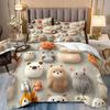 Cartoon 5D Three-Dimensional Bear Rabbit Flower Bedding Three-Piece 3D Digital Printing Quilt Cover