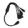 UPS PDU C14 To 5 X C13 Power Adapter Cable Male To Female 10A 250V Y Splitter Power Adapter Cable 1.6ft