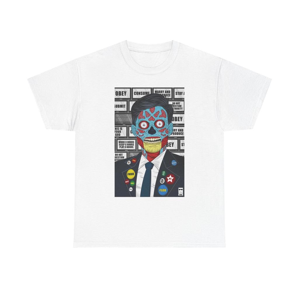 Unisex shirt Cotton Oversize Large Size Obey Graphic T Shirt Vintage Unisex Heavy Cotton Tee