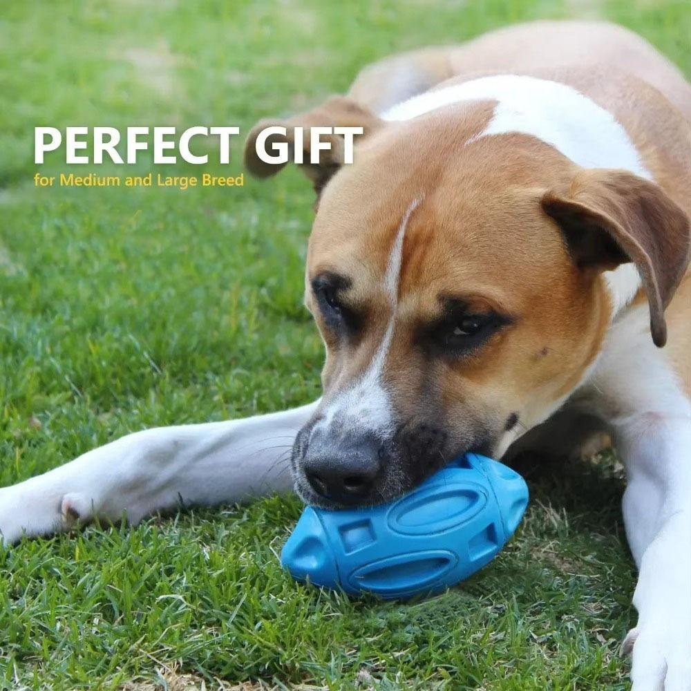 TPR Собака пищащая игрушка в форме мяча для регби игрушка для скрежета зубов у собак средних и крупных пород