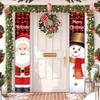 Christmas Snowman Door Curtain Banner Merry Christmas Decorations For Home 2025 Navidad Kerst Natal Noel Xmas Decor New Year