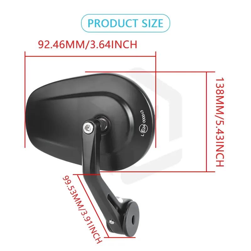 Motorcycle Bar End Mirror for Triumph Bobber / Bonneville T120 / T100 / Trident 660 / Speed Twin 900 /1200 Retro Rearview Mirror