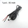 1meter 2pin DC Usb Male To Male Female Power Wire Diy Cable Supply Charging 5.5x2.1mm Cord 5.5mmx2.1mm Jack Plug Connector
