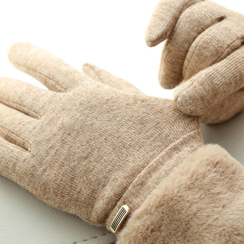 1 пара женских теплых перчаток с сенсорным экраном, зимние противоскользящие перчатки с полными пальцами для велоспорта и езды на открытом воздухе