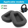 1 Pair Replacement Headset EarPads for Logitech G633 G933 Headphones Foam Ear Pads Mesh Fabric/Protein Leather Ear Pads Cushions
