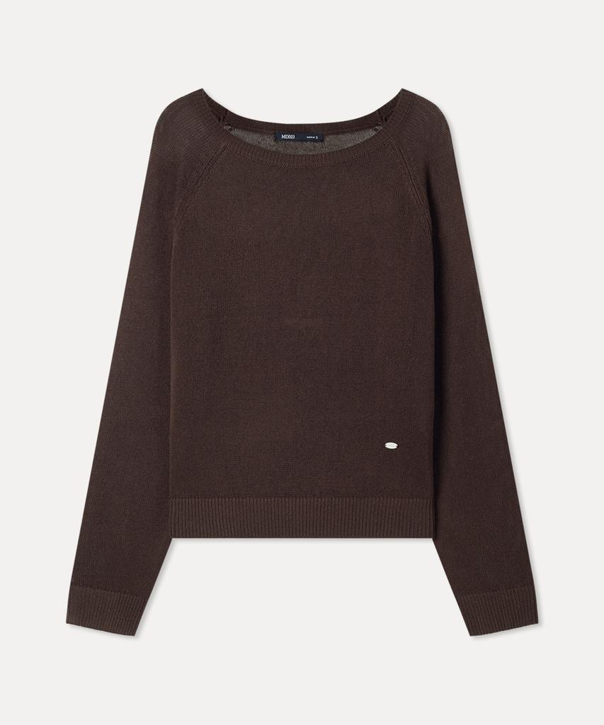 MIXXO [Essential] Linen See-Through Long Sleeve Knit_Miwkag520T