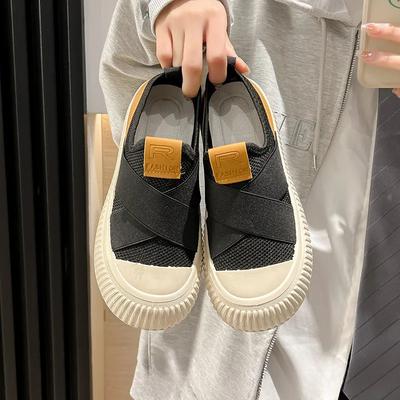 Женская обувь Спортивная обувь Дышащая сетка Обувь из парусины с подошвой-печеньем Толстая подошва Показать высокий Табуретка Прилив с Повседневной обувью для скейтборда