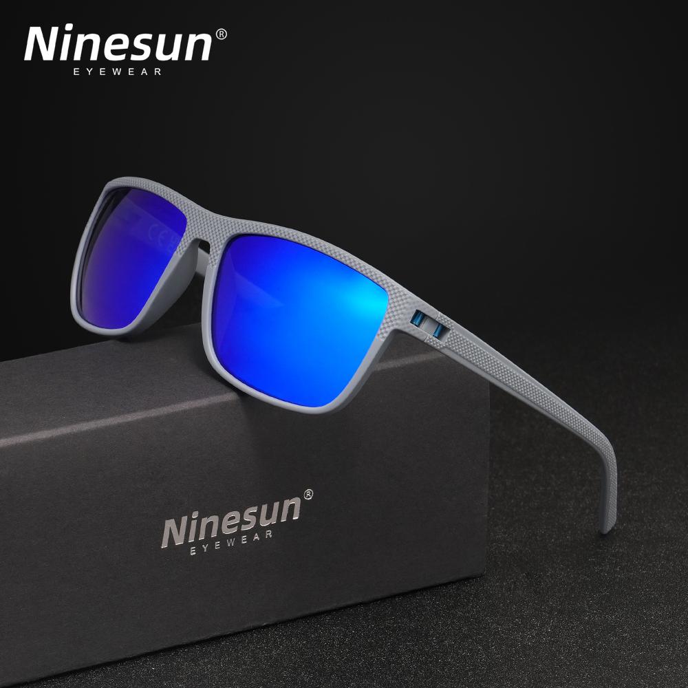 NINESUN New Fashion Men/Women Sunglasses Rainbow Mirror Lens Polarized UV400 Glasses Large Frame High Quality Driving Eyewear