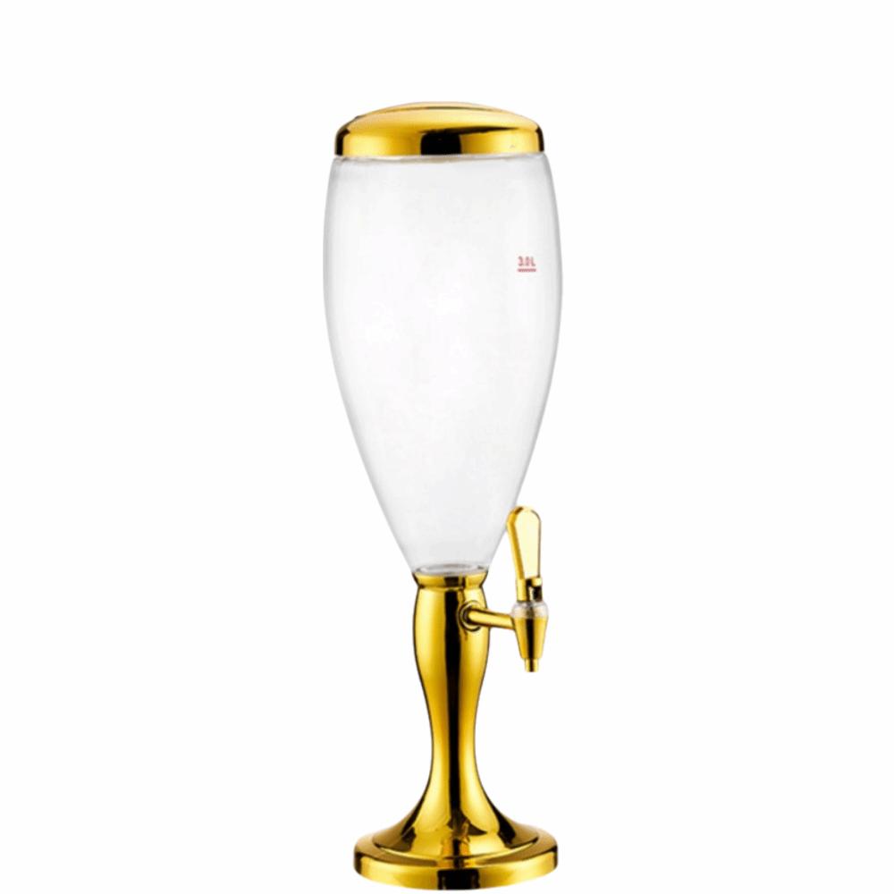 with Icicles Beer Dispenser Dual-Head Faucet Beverage Machine Creative Drink Holder Hotel Use