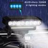 Bicycle Light 8 LED USB Charging Front Bike Light Waterproof Cycling Headlight Flashlight 6 Lighting Modes Road MTB Riding Lamp