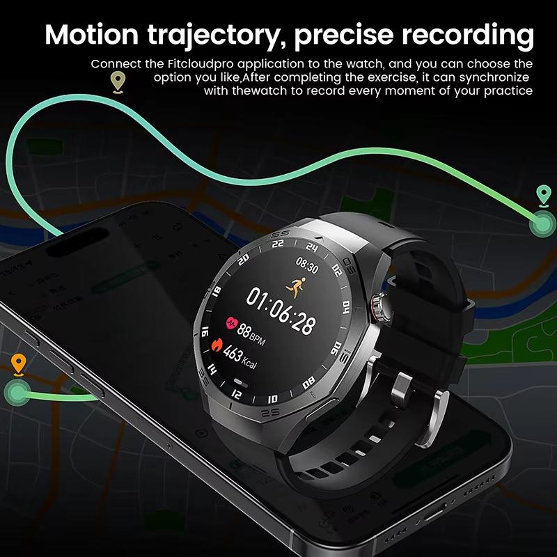 Новые умные часы GT5 Pro для мужчин с GPS-трекером, пульсометром, Bluetooth-звонками, NFC, водонепроницаемые, спортивные, для фитнеса на открытом воздухе, смарт-часы для Huawei