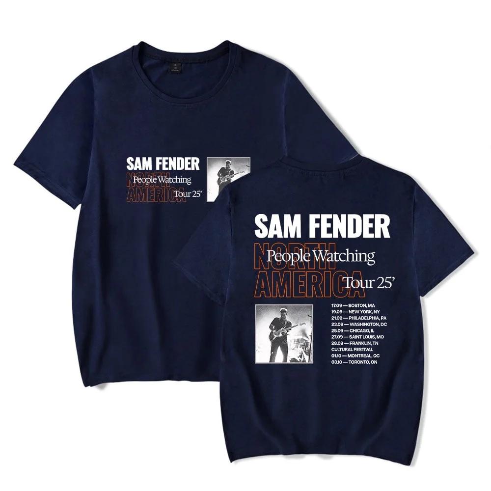 Sam Fender People Watching North America Tour 2025 Unisexs and Womens fashionable round neck pure cotton short sleeved Tshirt