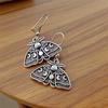 Vintage Gothic Moth Pendant Earrings For Women Men Ethnic Style Fashion Creative Ear Hook Jewelry Gift