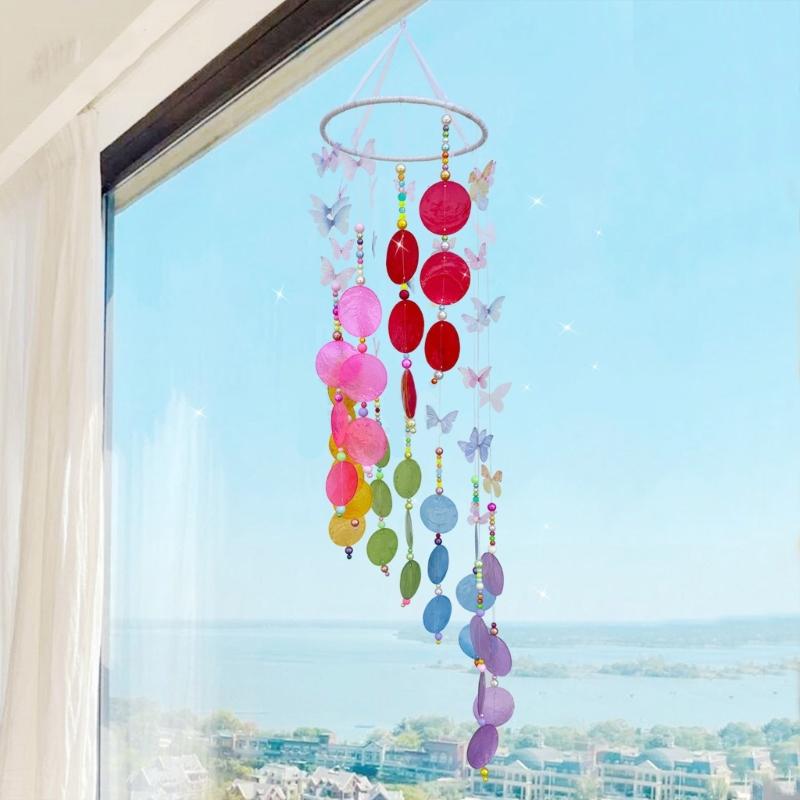 62KD Butterfly WindChimes Materials Pack Hanging Ornaments Outdoor Garden Pendent Room Decoration Home Wall Hanging