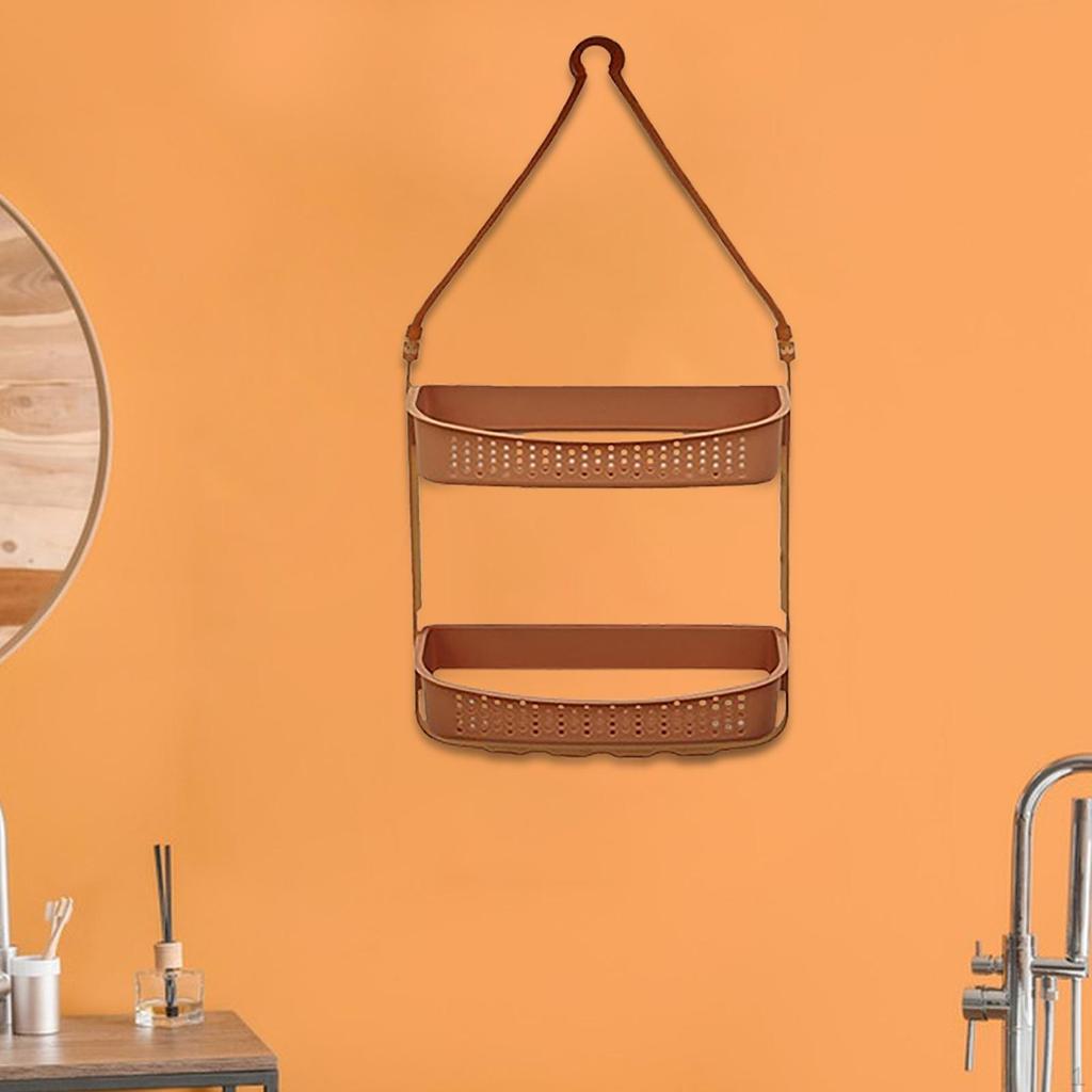 Подвесная душевая корзина, держатель, регулируемая, 2 яруса, органайзер-полка для хранения для больших и