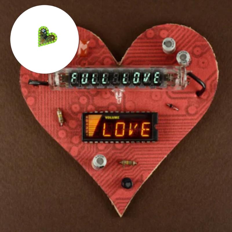 Beginner Friendly Heart Shaped Analog Circuit Practice Kit DIY Adjustable Breathing LED Effect For Electronic Learning