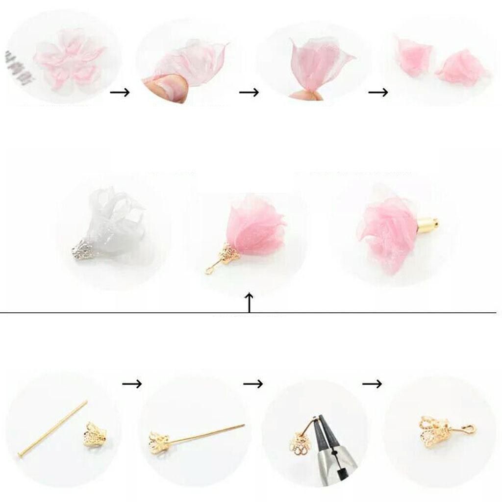 100 шт. смешанной формы, цветочная чашка ручной работы, колпачок из бисера, торцевая фурнитура для ювелирных изделий