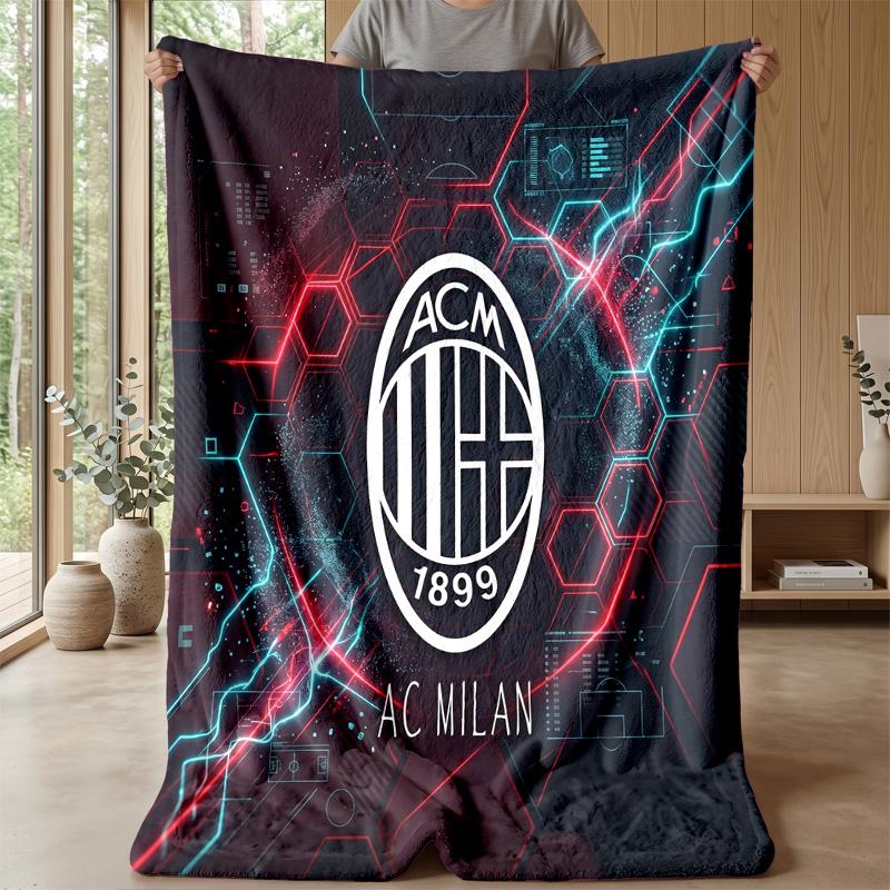 AC Milan Theme blanket Soft Flannel Blanket Plush Throw Blanket Cozy Sofa Bed Blanket for Home Decor