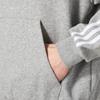 Adidas Оригинальная простая толстовка с капюшоном в полоску с длинным рукавом, мужская толстовка серого цвета JP1076