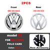 XJBRL1 For Volkswagen Polo 2011 2012 2013 6R0853600A ABS VW Car Front Logo Grille Badge Trunk Emblem Decoration Replacement Accessories