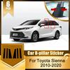 Gloss Black Pillar Posts For Toyota Sienna 2010-2014 2015 2016 2017 2018   Auto Car Door Window Trim Covers Sticker