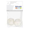 2 Hexagonal Silicone Beads - 17 Mm - White