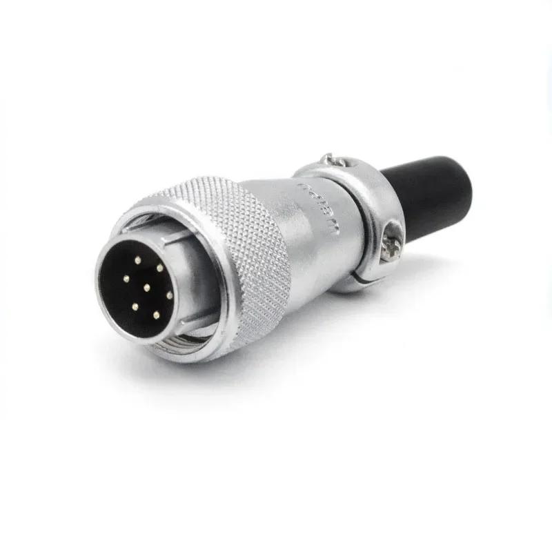 WEIPU WS16 TQ+ZM LED Light M16 Electrical Avaition Connector 2 3 4 5 7 9 10 Pin Adapter Male Plug Female Socket Rear Nut Seat
