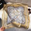 Fashionable tiger print square scarf, modern and chic, retro wild sexy, multi-functional outerwear decorative silk scarf