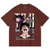 230 г/м² 100% хлопок Jujutsu Kaisen V47 Принт Тодзи Унисекс Тяжелая хлопковая футболка