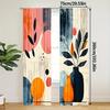 Abstract Bohemian Style Print Drapes Room Darkening Window Curta For Home Decor,Rod Pocket Blackout Curta Bedroom
