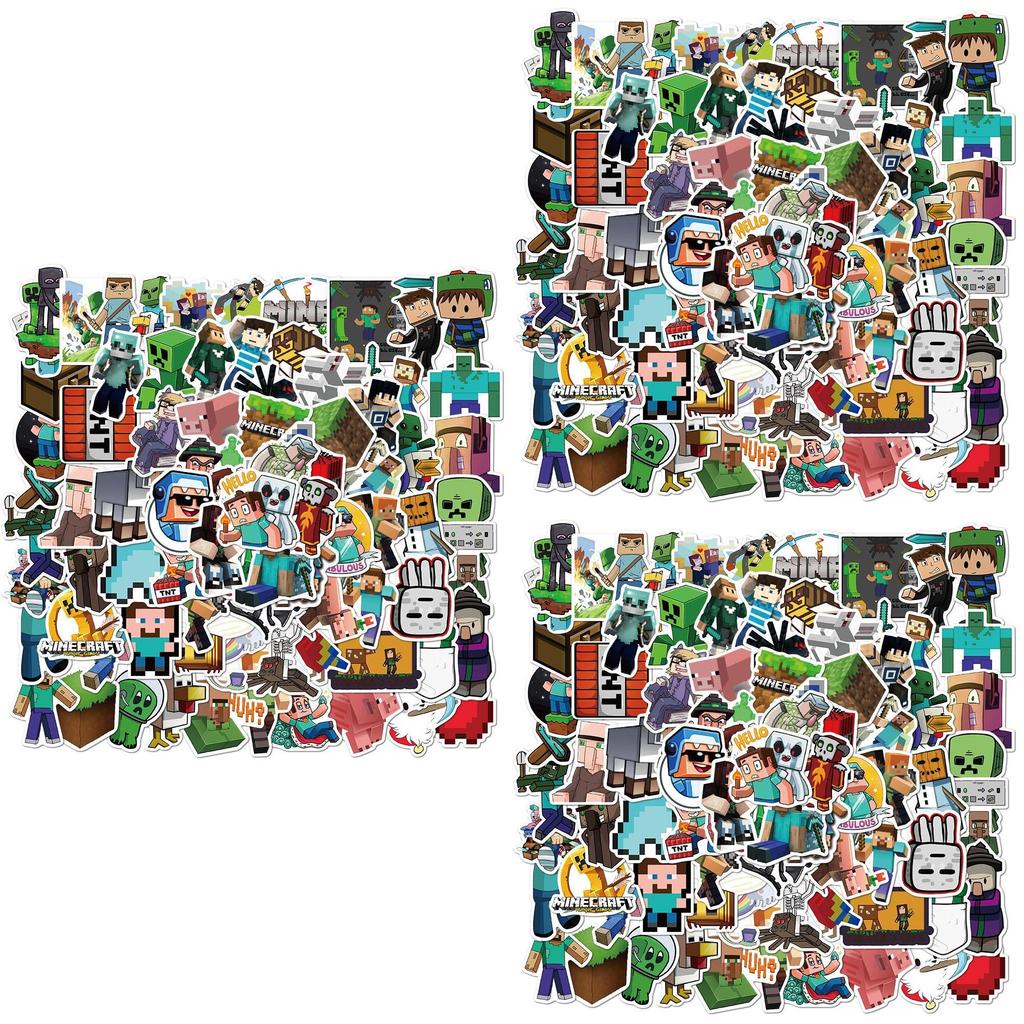 100 шт. Наклейки для игры Minecraft DIY Водонепроницаемые Наклейка для ноутбука, велосипеда, багажа, чемодана