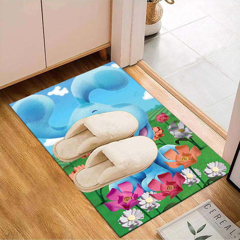 Cartoon Blue dog Area Rug Suitable for Indoor And Outdoor,Carpets for Kitchens, Homes, Offices, Living Rooms,Home Decor,Christmas Gift