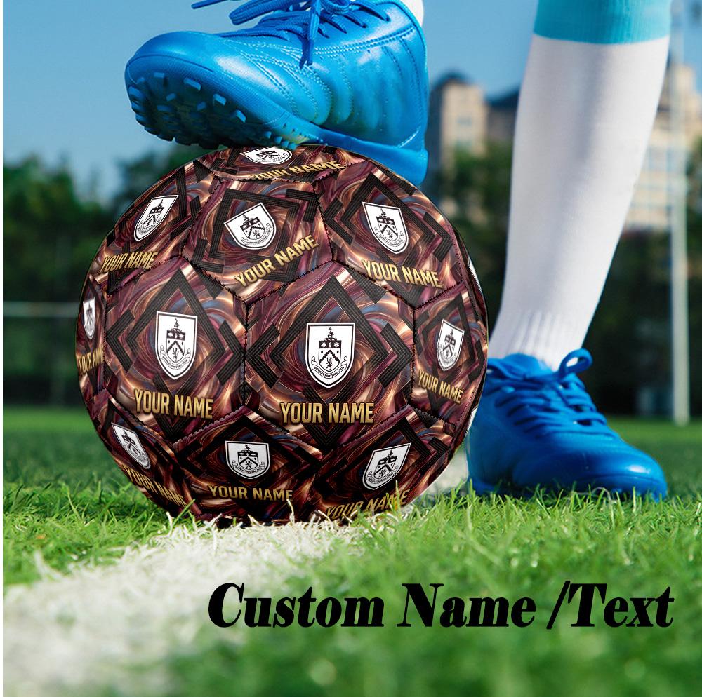 Size 5 Football Custom Name Text, Outdoor Training Soccer BallBurnley Football