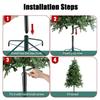 Artificial Christmas Tree Height Extender Metal Tree Base Extension Pole with 3 Fixing Screws Holiday Tree Riser Fits 0.5-1.25 Inch Poles
