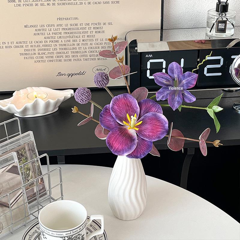 Premium Hand-Tied Autumn Silk Flower Bouquet for Living Room and Dining Decor, Photography Props