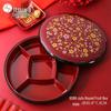 Праздничная круглая меламиновая коробка для закусок и конфет W&H