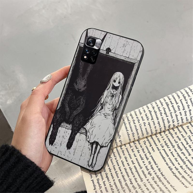 Чехол для телефона для Xiaomi Poco C71 15T 14T Pro Redmi note 15 14 14 13 Pro Redmi A5 15C 13C ужасы Призрачная Девушка Искусство