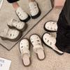 Two Wear Hollowed-out Bag Head Sandals for Women's Summer New Hole Shoes Thick-soled Half-slippers for Women