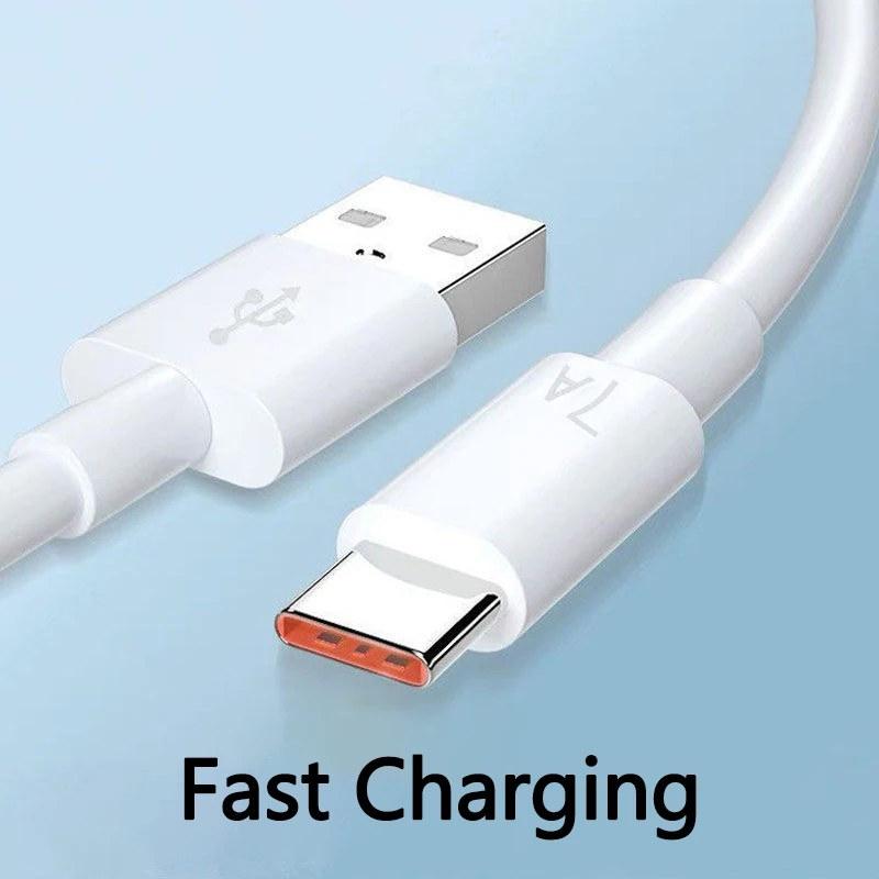 7A 100 Вт USB-кабель типа C, кабель для сверхбыстрой зарядки для Huawei Mate 40, 30, Xiaomi, Samsung, USB-кабели для быстрой зарядки, шнур для передачи данных