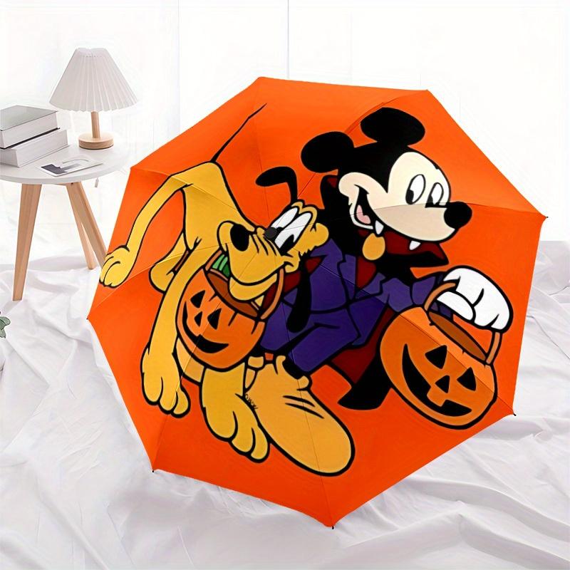 1pc Halloween Mickey Mouse Automatic Open/close Folding Umbrella, Compact Portable Travel Umbrella, Perfect Gift for FriendsCute Umbrella yy250812041