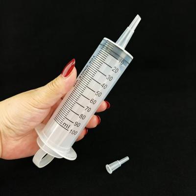 Пластиковый шприц большого объема 500 мл для дозирования клея, кормления или использования в качестве клизмы