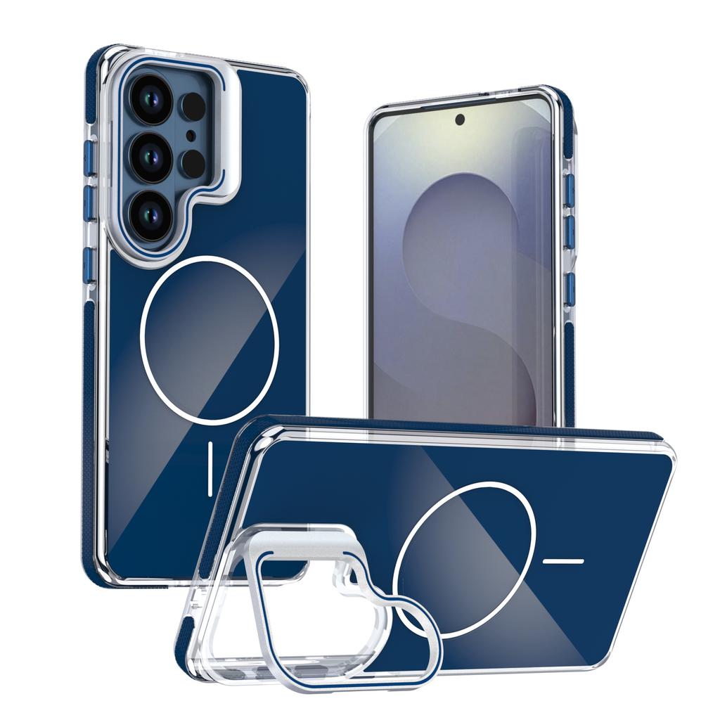 Чехол для Samsung S26 plus ultra Магнитный держатель для линз Защитный чехол Полное покрытие Беспроводная зарядка Ударопрочный С подставкой