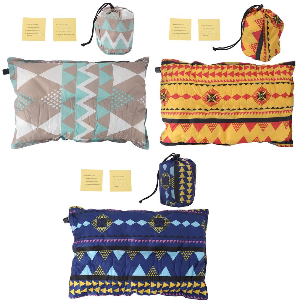 Надувная подушка для кемпинга, ПВХ, сжимаемая, легкая, красочная, автоматическая надувная подушка для трава