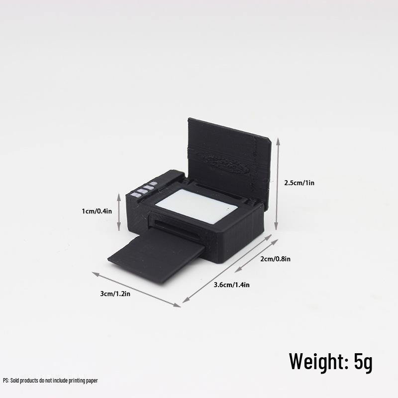 1:12 Миниатюрных реквизитов для офисной сцены - Реалистичная модель принтера для кукол BJD