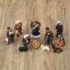 11Pcs Classical Christmas Manger Set Ornament Gift Box Christmas Easter Gift Gift Resin Crafts