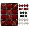 12pcs/Box Velvet Ball Christmas Tree Ornament Plastic New Year Christmas Gifts Boxes Pendant Hanging Ornament Pendant