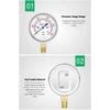 Diaphragm Pressure Gauge 10KPa Gas Meter Natural Barometer Overpressure Protection Type Micro Pressure Gauge KPa Vacuum Meter
